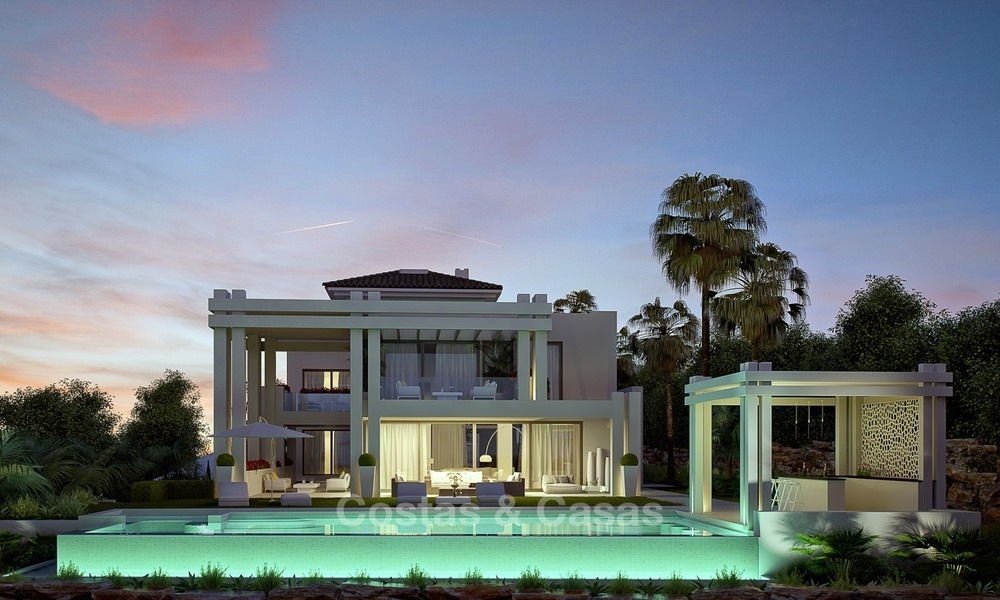 Elégante villa, très design à vendre avec une vue golf et montagnes, situé sur le New Golden Mile, Marbella - Benahavis 2109