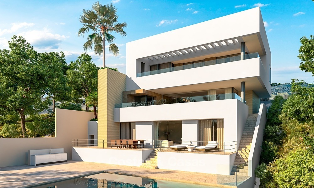 Occasion unique d'acheter une Villa de Luxe, Moderne en Construction avec vue Mer et Golfe, à Benahavis, Marbella 2293