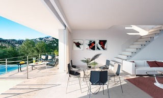 Occasion unique d'acheter une Villa de Luxe, Moderne en Construction avec vue Mer et Golfe, à Benahavis, Marbella 2294 