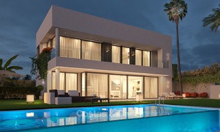 Villa moderne à vendre avec une belle vue mer panoramique, à 5 minutes à pied de la plage à Estepona 3221 