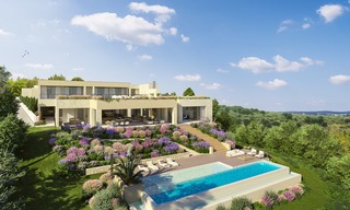 Projet avec un grand terrain et une nouvelle villa spectaculaire à vendre, dans un complexe de golf exclusif, en première ligne du golf à Benahavis - Marbella 3485 