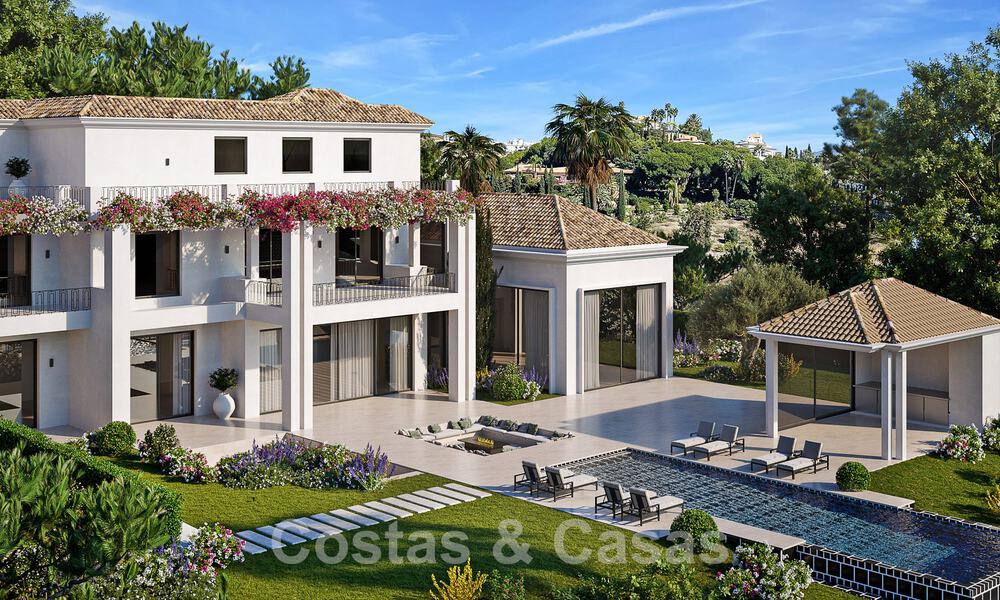 Projet avec un grand terrain et une nouvelle villa spectaculaire à vendre, dans un complexe de golf exclusif, en première ligne du golf à Benahavis - Marbella 50219