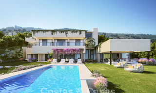 Projet avec un grand terrain et une nouvelle villa spectaculaire à vendre, dans un complexe de golf exclusif, en première ligne du golf à Benahavis - Marbella 50223 