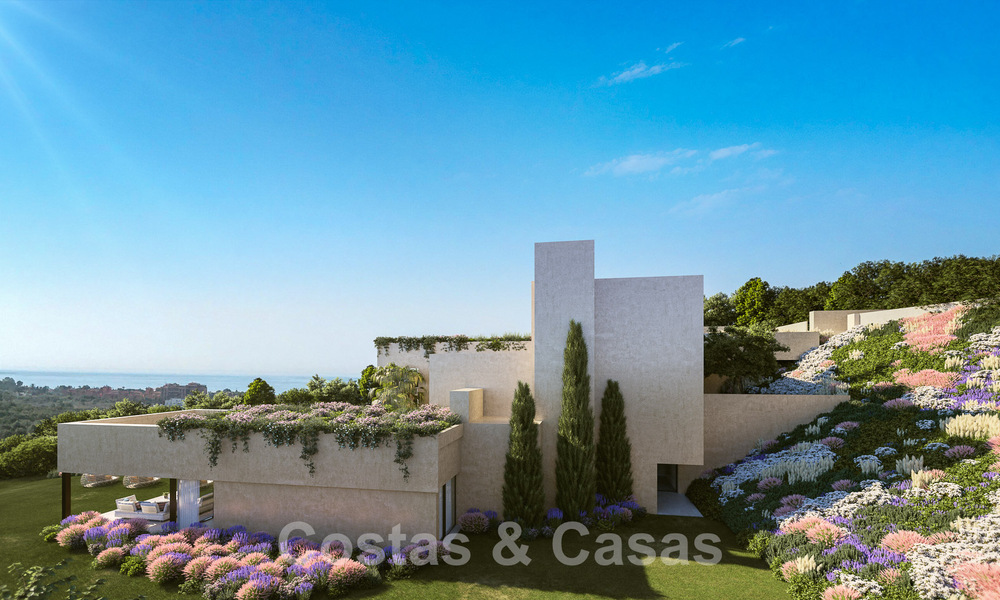 Projet avec un grand terrain et une nouvelle villa spectaculaire à vendre, dans un complexe de golf exclusif, en première ligne du golf à Benahavis - Marbella 50224