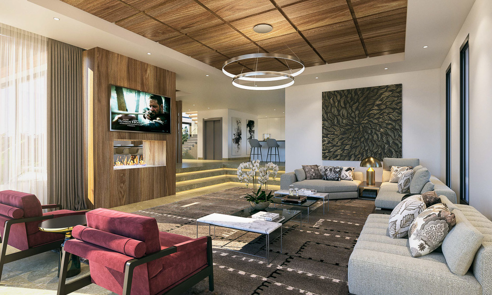 Villa neuve de luxe à vendre, dans un complexe exclusif de golf, golf de première ligne à Benahavis, Marbella 3480