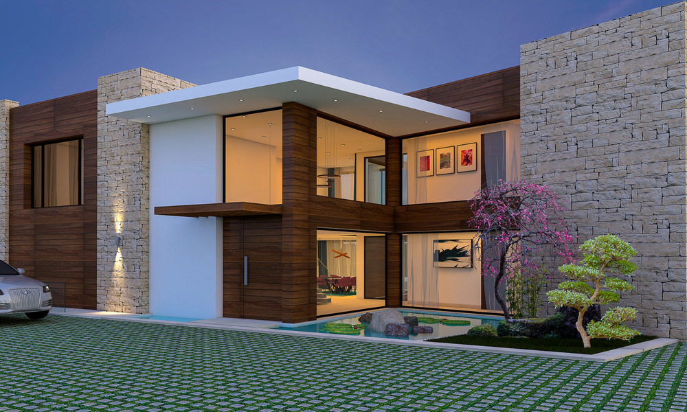 Villa neuve de luxe à vendre, dans un complexe exclusif de golf, golf de première ligne à Benahavis, Marbella 3475