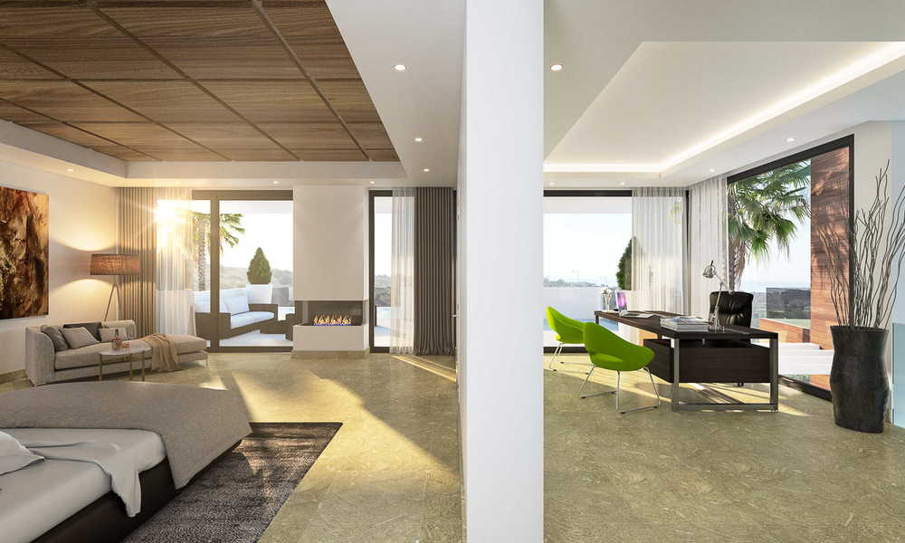 Villa neuve de luxe à vendre, dans un complexe exclusif de golf, golf de première ligne à Benahavis, Marbella 3476