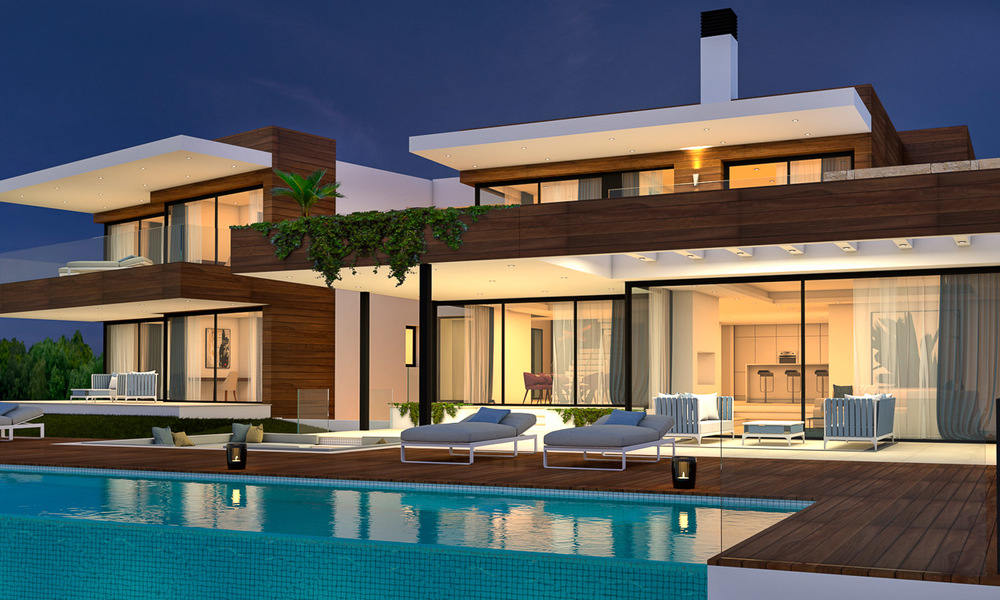 Villa neuve de luxe à vendre, dans un complexe exclusif de golf, golf de première ligne à Benahavis, Marbella 3477