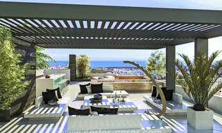 Nouvelles villas de luxe contemporaines à vendre dans un projet innovant, dans une zone de golf avec vue sur mer et le golf, Estepona - Marbella 3618 