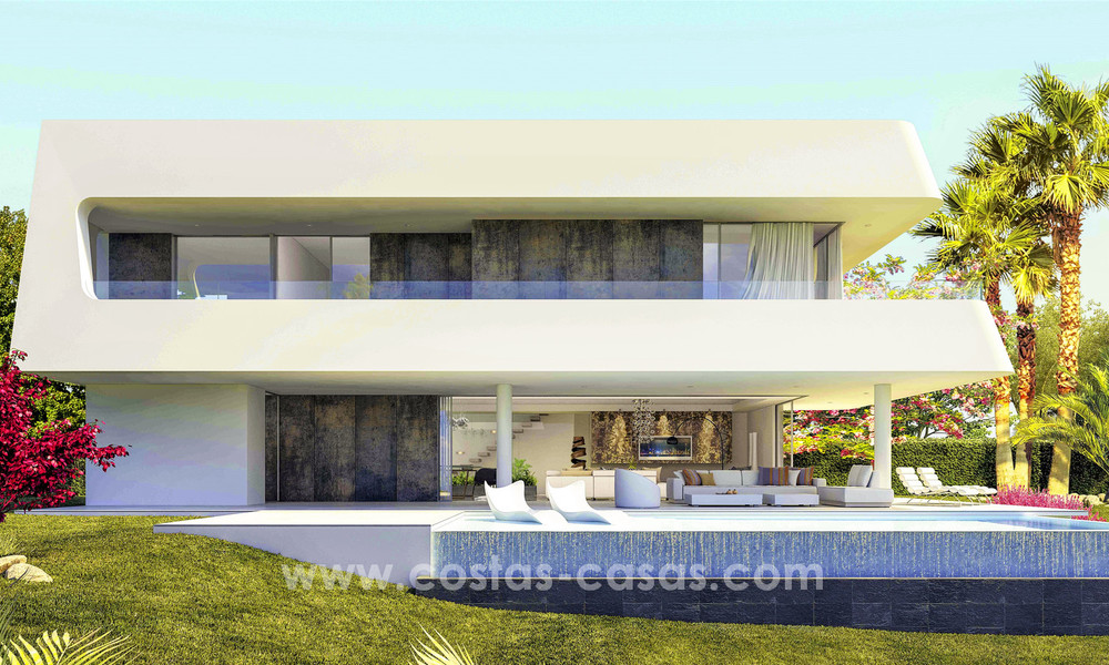 Nouvelles villas de luxe contemporaines à vendre dans un projet innovant, dans une zone de golf avec vue sur mer et le golf, Estepona - Marbella 3619