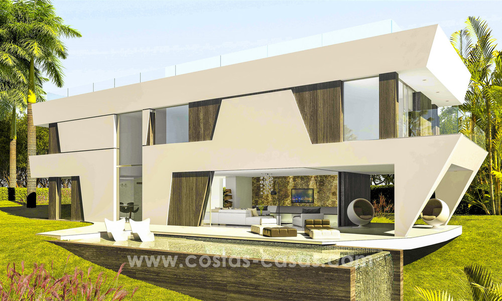 Nouvelles villas de luxe contemporaines à vendre dans un projet innovant, dans une zone de golf avec vue sur mer et le golf, Estepona - Marbella 3631