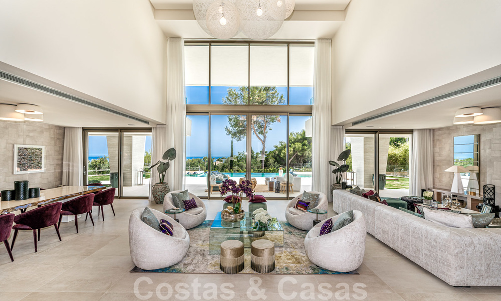 Extraordinaire villa contemporaine de luxe avec vue imprenable sur la mer à vendre à Sierra Blanca, Golden Mile, Marbella 27021
