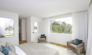 Villa de luxe à vendre, style contemporaine moderne, flambant neuf, prêt à emménager, vue mer à Benahavis, Marbella 36598 