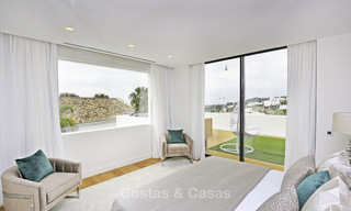 Villa de luxe à vendre, style contemporaine moderne, flambant neuf, prêt à emménager, vue mer à Benahavis, Marbella 36600 