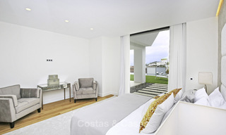 Villa de luxe à vendre, style contemporaine moderne, flambant neuf, prêt à emménager, vue mer à Benahavis, Marbella 36610 
