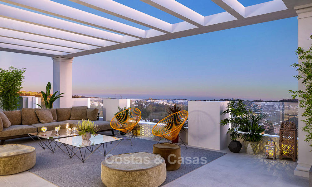 Beaux appartements de luxe à vendre dans un complexe exclusif à Nueva Andalucia - Marbella avec vue sur le golf et la mer 4323