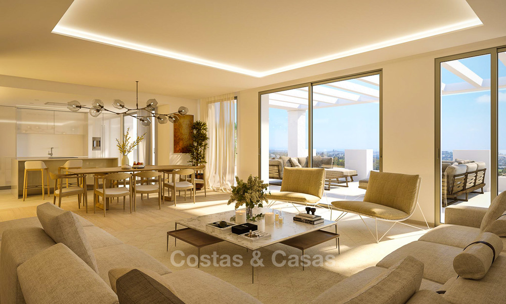 Beaux appartements de luxe à vendre dans un complexe exclusif à Nueva Andalucia - Marbella avec vue sur le golf et la mer 4328