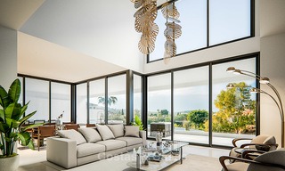 Villa moderne en construction à vendre avec vue fantastique sur mer, située dans une Résidence sécurisée à Benahavis, Marbella 4400 