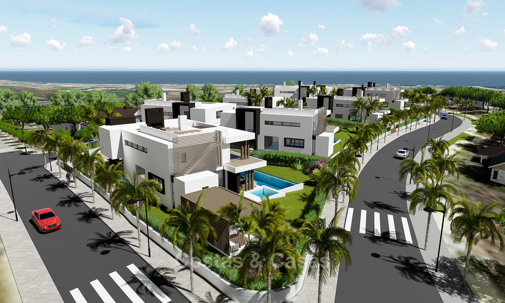 Villas modernes dans un projet très exclusives avec vue mer à vendre sur le New Golden Mile, entre Marbella et Estepona 4437