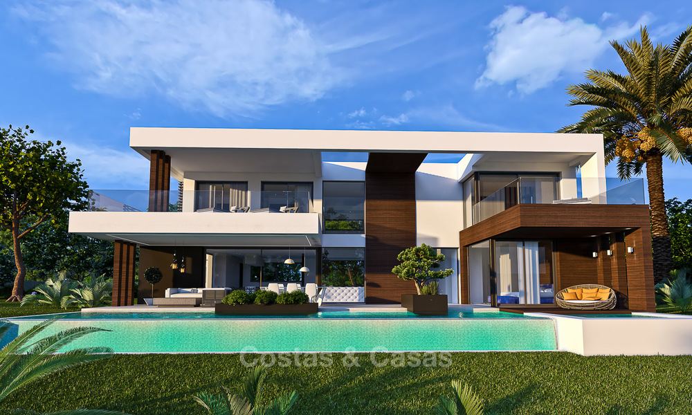 Villas modernes dans un projet très exclusives avec vue mer à vendre sur le New Golden Mile, entre Marbella et Estepona 4446