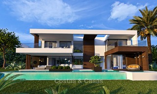 Villas modernes dans un projet très exclusives avec vue mer à vendre sur le New Golden Mile, entre Marbella et Estepona 4446 