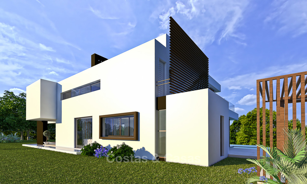 Villas modernes dans un projet très exclusives avec vue mer à vendre sur le New Golden Mile, entre Marbella et Estepona 4447
