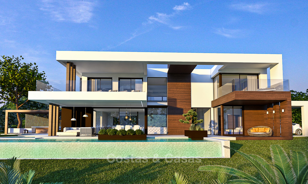 Villas modernes dans un projet très exclusives avec vue mer à vendre sur le New Golden Mile, entre Marbella et Estepona 4451