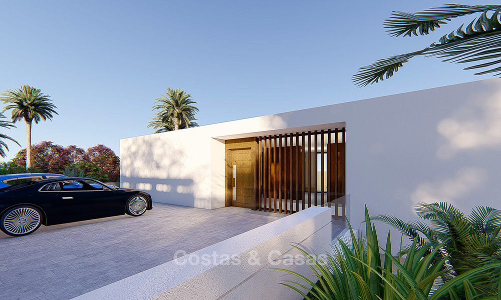 Villa neuve et moderne à vendre, deuxième ligne de golf avec vue imprenable sur le golf et la mer, Estepona 4698