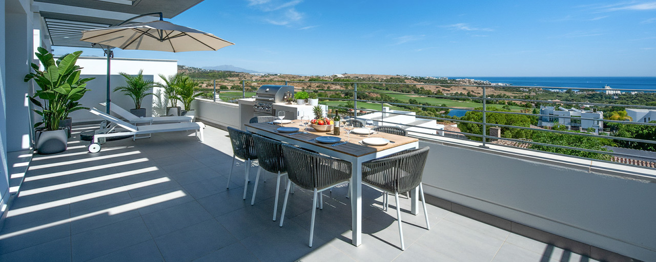 Appartement moderne, neuf et prêt à emménager, à vendre dans un complexe de golf près d'Estepona