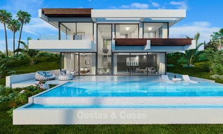 Villa moderne à vendre avec une belle vue ouverte sur mer, à 5 minutes à pied de la plage -Estepona 4703 