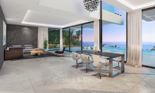 Villa moderne à vendre avec une belle vue ouverte sur mer, à 5 minutes à pied de la plage -Estepona 4705 