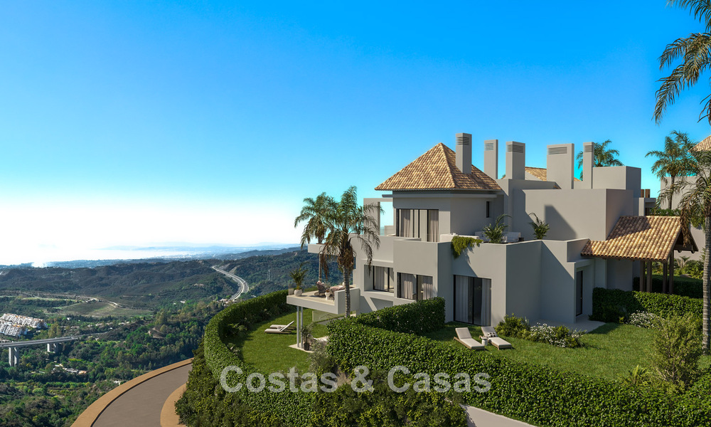 Appartements de luxe modernes à vendre dans un nouveau projet avec vues mer spectaculaires à Benahavis, Marbella 804270