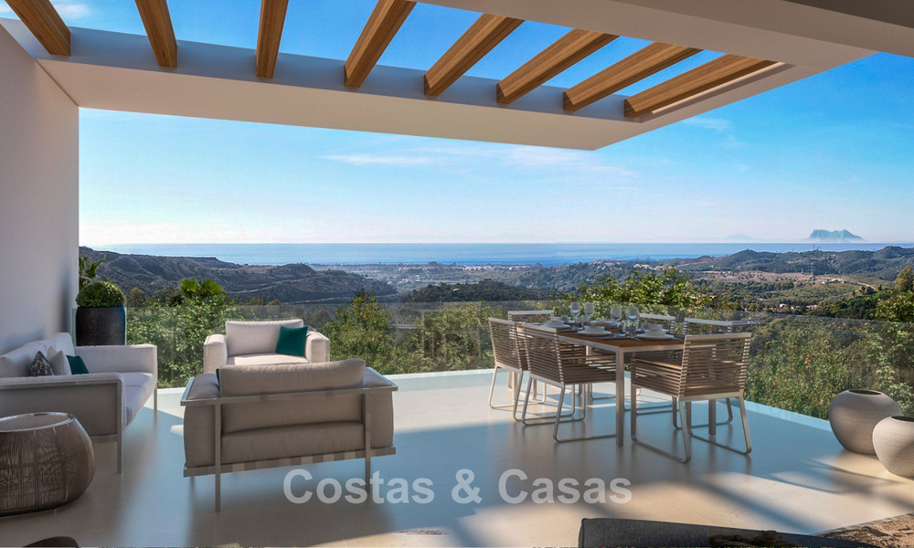 Appartements de luxe modernes à vendre dans un nouveau projet avec vues mer spectaculaires à Benahavis, Marbella 804271