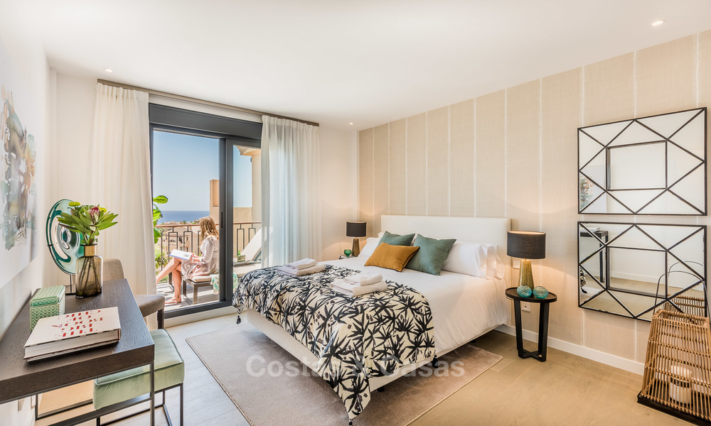 A vendre, nouveaux appartements de luxe, style andalou avec vue imprenable sur mer, Benahavis - Marbella 5065