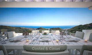 Appartements de luxe modernes à vendre avec vue imprenable sur mer, à quelques minutes en voiture du centre de Marbella. 4869 