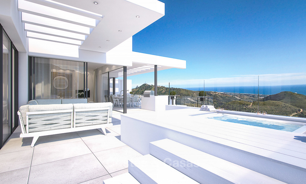 Appartements de luxe modernes à vendre avec vue imprenable sur mer, à quelques minutes en voiture du centre de Marbella. 4870