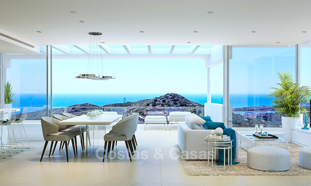 Appartements de luxe modernes et contemporains avec vue sur mer splendide, à quelques minutes en voiture du centre de Marbella. 4886