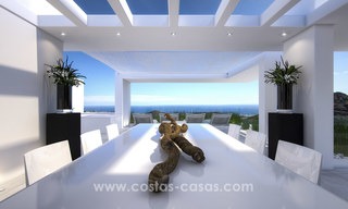 Appartements de luxe modernes et contemporains avec de superbes vues sur mer à vendre, à quelques minutes en voiture du centre de Marbella. 4930 