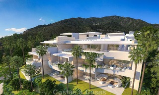 Appartements de luxe modernes et contemporains avec de superbes vues sur mer à vendre, à quelques minutes en voiture du centre de Marbella. 4915 