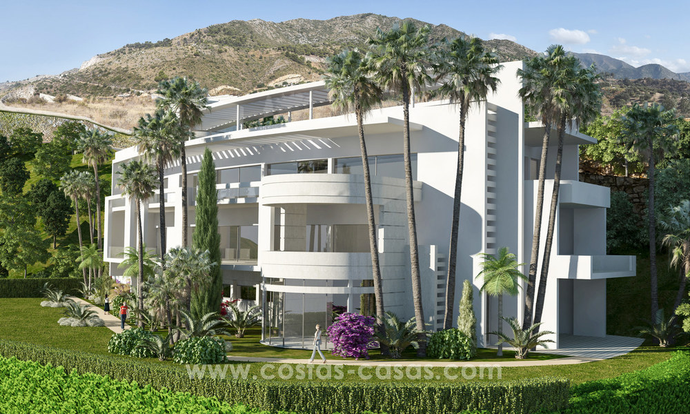 Appartements de luxe modernes et contemporains avec de superbes vues sur mer à vendre, à quelques minutes en voiture du centre de Marbella. 4937