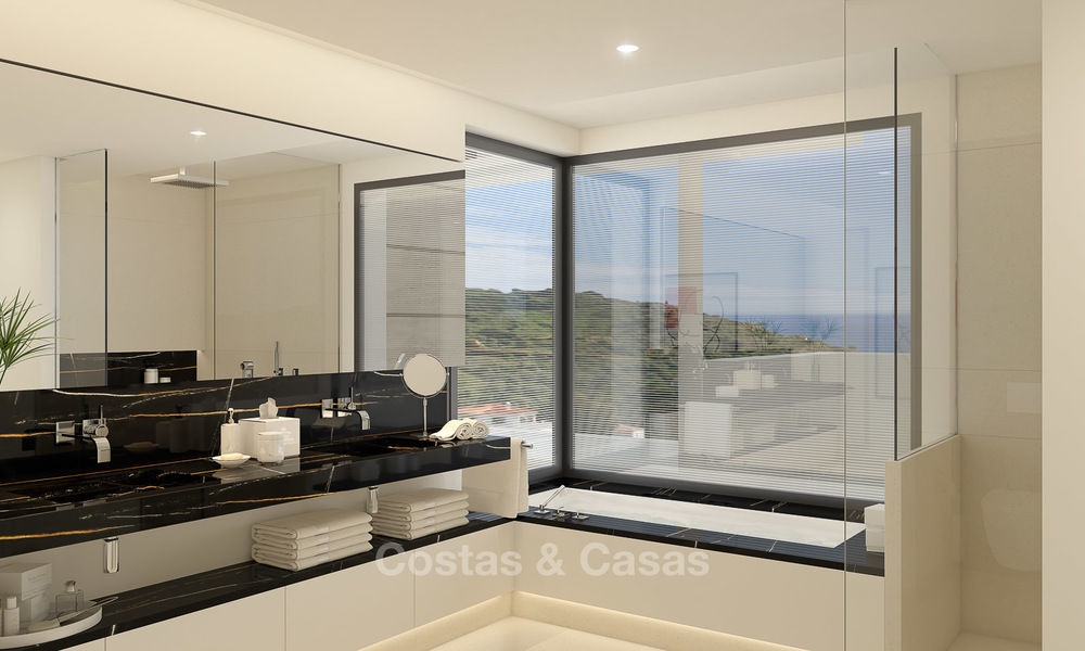 Appartements de luxe modernes et contemporains avec vue imprenable sur mer à vendre, à quelques minutes en voiture du centre de Marbella. 4940
