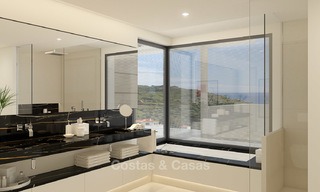 Appartements de luxe modernes et contemporains avec vue imprenable sur mer à vendre, à quelques minutes en voiture du centre de Marbella. 4940 