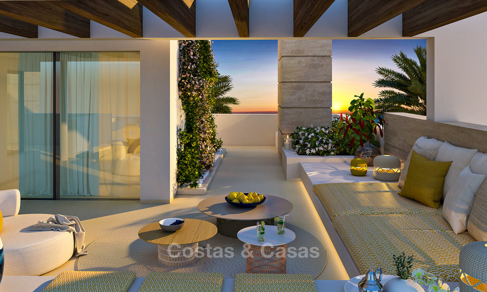 Appartements de luxe modernes et contemporains avec vue imprenable sur mer à vendre, à quelques minutes en voiture du centre de Marbella. 4946