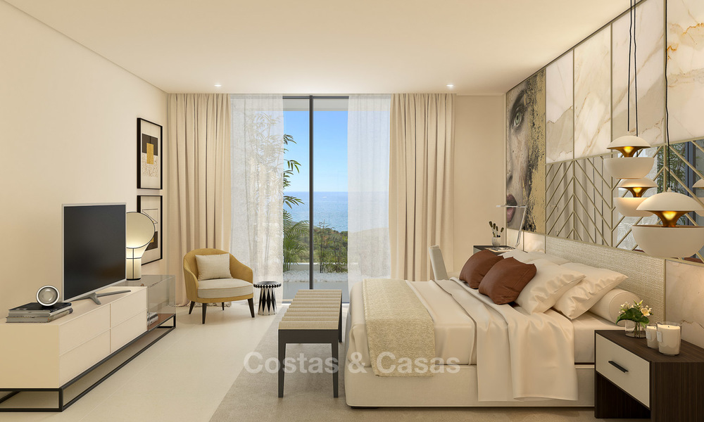 Appartements de luxe modernes et contemporains avec vue imprenable sur mer à vendre, à quelques minutes en voiture du centre de Marbella. 4948