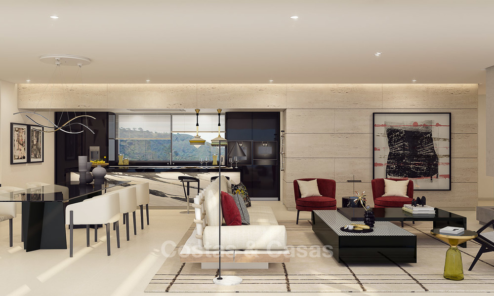 Appartements de luxe modernes et contemporains avec vue imprenable sur mer à vendre, à quelques minutes en voiture du centre de Marbella. 4952