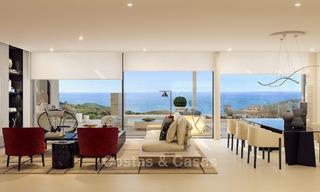 Appartements de luxe modernes et contemporains avec vue imprenable sur mer à vendre, à quelques minutes en voiture du centre de Marbella. 4955 