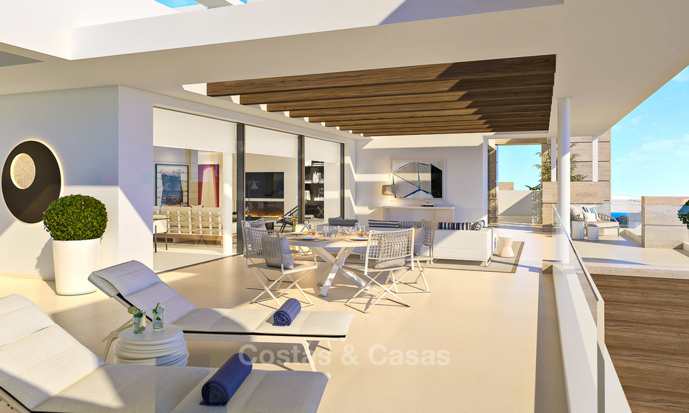 Appartements de luxe modernes et contemporains avec vue imprenable sur mer à vendre, à quelques minutes en voiture du centre de Marbella. 4956