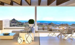 Appartements de luxe modernes et contemporains avec vue imprenable sur mer à vendre, à quelques minutes en voiture du centre de Marbella. 4961 