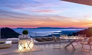 Appartements de luxe modernes et contemporains avec vue imprenable sur mer à vendre, à quelques minutes en voiture du centre de Marbella. 4964 