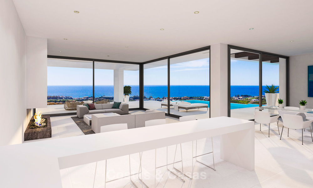 Nouvelles villas modernes et contemporaines à vendre, vue panoramique sur mer, sur le New Golden Mile entre Marbella et Estepona 5103